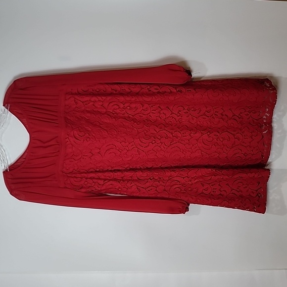 Anthroplogie - Taylor ~ Red Lace Dress - Picture 3 of 15